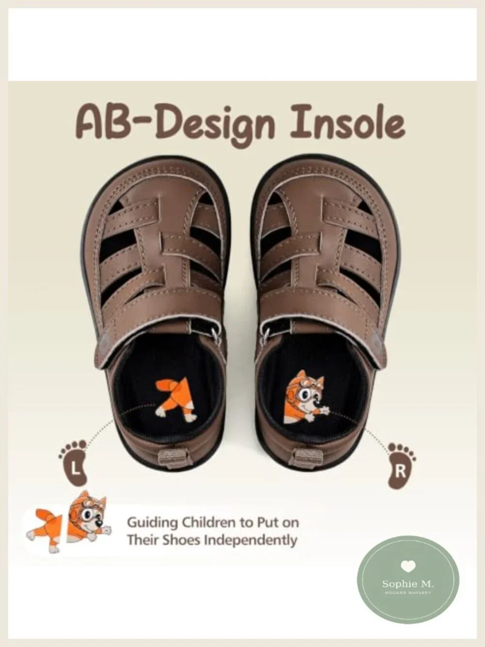 Toddler Barefoot Sandals Wide Toe Box Zero-Drop Flexible Hook-Loop